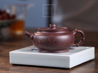 《金砂竹韻》宜興紫砂壺純手工底槽青，段泥泡茶壺
